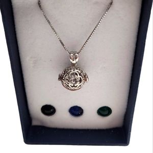 New Chakra Stone Locket Cage Necklace